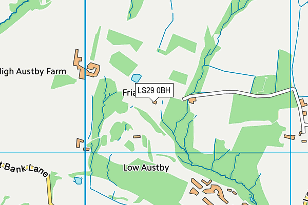 LS29 0BH map - OS VectorMap District (Ordnance Survey)