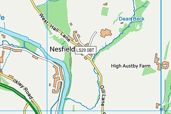 LS29 0BT map - OS VectorMap District (Ordnance Survey)