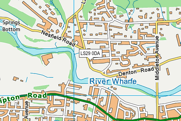 LS29 0DA map - OS VectorMap District (Ordnance Survey)