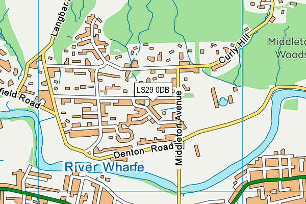 LS29 0DB map - OS VectorMap District (Ordnance Survey)