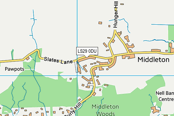 LS29 0DU map - OS VectorMap District (Ordnance Survey)