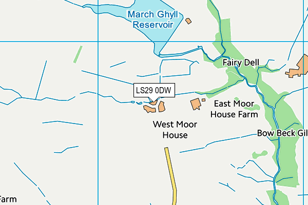 LS29 0DW map - OS VectorMap District (Ordnance Survey)