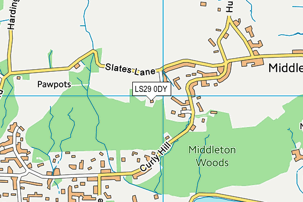 LS29 0DY map - OS VectorMap District (Ordnance Survey)