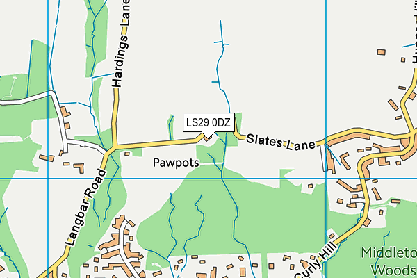 LS29 0DZ map - OS VectorMap District (Ordnance Survey)