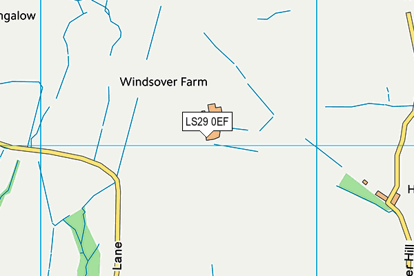 LS29 0EF map - OS VectorMap District (Ordnance Survey)