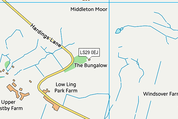 LS29 0EJ map - OS VectorMap District (Ordnance Survey)