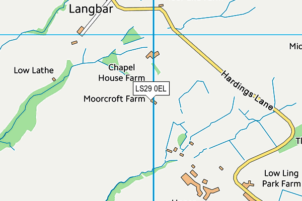 LS29 0EL map - OS VectorMap District (Ordnance Survey)