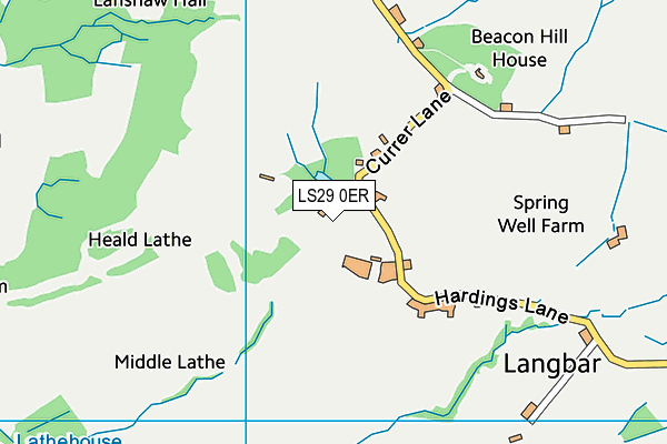 LS29 0ER map - OS VectorMap District (Ordnance Survey)
