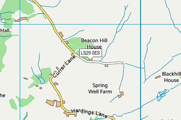 LS29 0ES map - OS VectorMap District (Ordnance Survey)