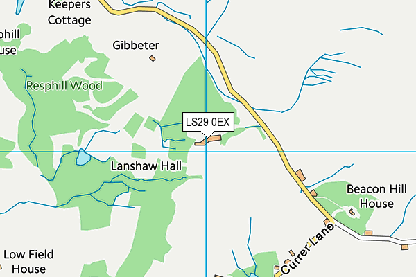 LS29 0EX map - OS VectorMap District (Ordnance Survey)