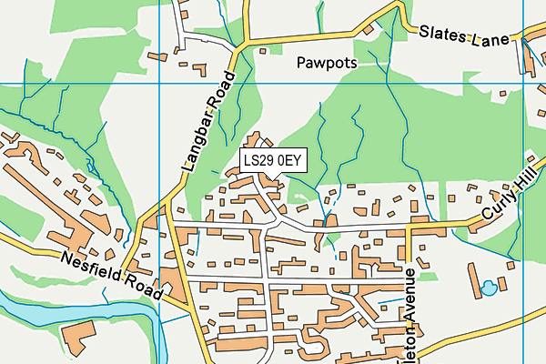 LS29 0EY map - OS VectorMap District (Ordnance Survey)