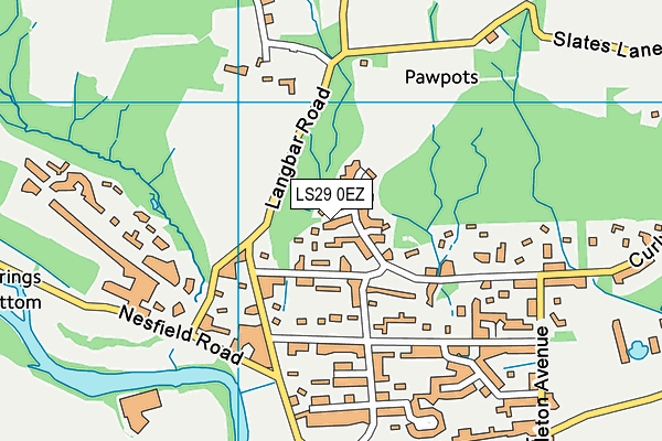 LS29 0EZ map - OS VectorMap District (Ordnance Survey)