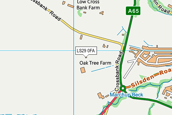 LS29 0FA map - OS VectorMap District (Ordnance Survey)