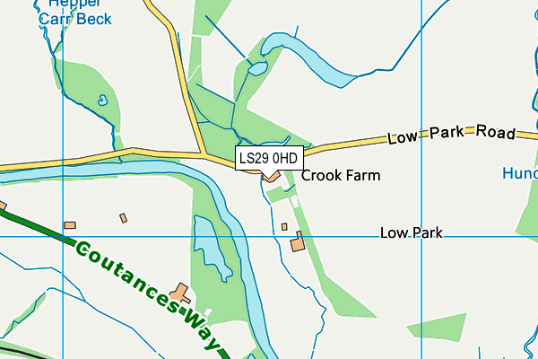 LS29 0HD map - OS VectorMap District (Ordnance Survey)