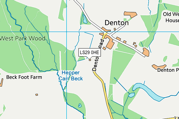 LS29 0HE map - OS VectorMap District (Ordnance Survey)