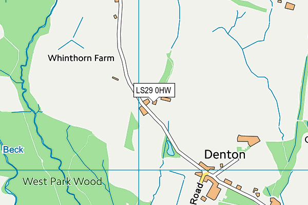 LS29 0HW map - OS VectorMap District (Ordnance Survey)