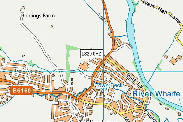 LS29 0HZ map - OS VectorMap District (Ordnance Survey)