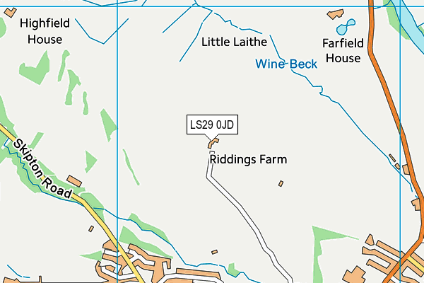 LS29 0JD map - OS VectorMap District (Ordnance Survey)