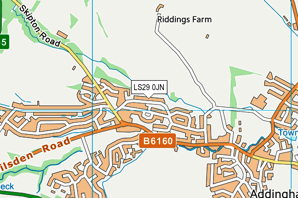 LS29 0JN map - OS VectorMap District (Ordnance Survey)