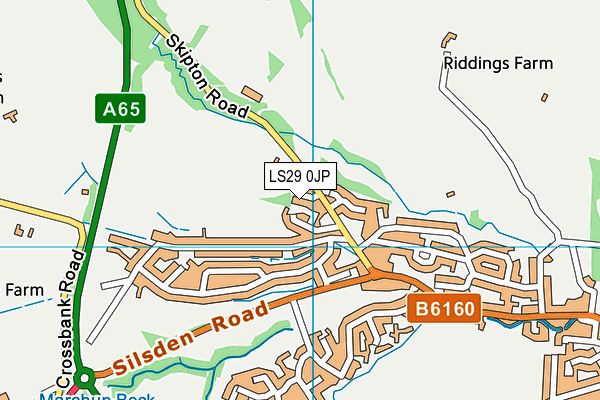 LS29 0JP map - OS VectorMap District (Ordnance Survey)