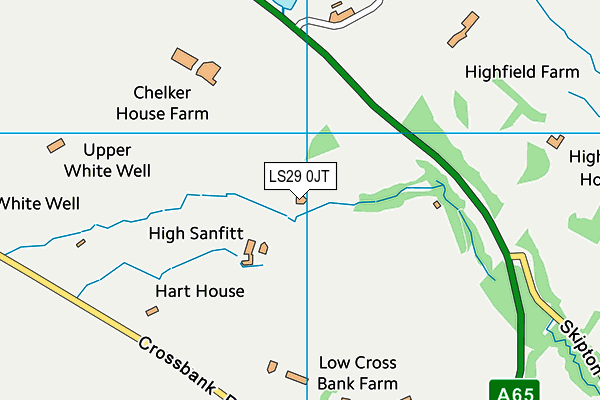 LS29 0JT map - OS VectorMap District (Ordnance Survey)