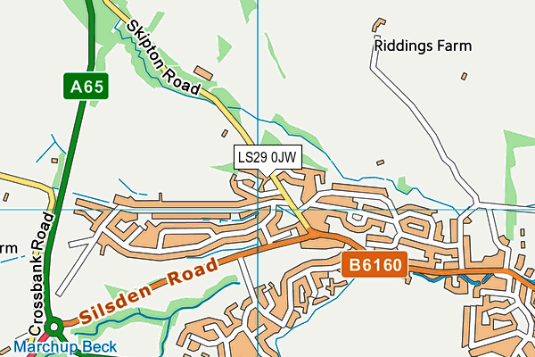 LS29 0JW map - OS VectorMap District (Ordnance Survey)