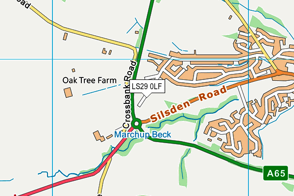 LS29 0LF map - OS VectorMap District (Ordnance Survey)