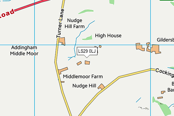 LS29 0LJ map - OS VectorMap District (Ordnance Survey)