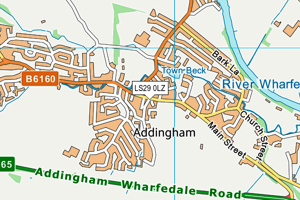 LS29 0LZ map - OS VectorMap District (Ordnance Survey)