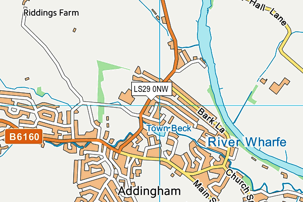 LS29 0NW map - OS VectorMap District (Ordnance Survey)