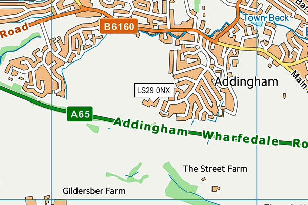 LS29 0NX map - OS VectorMap District (Ordnance Survey)