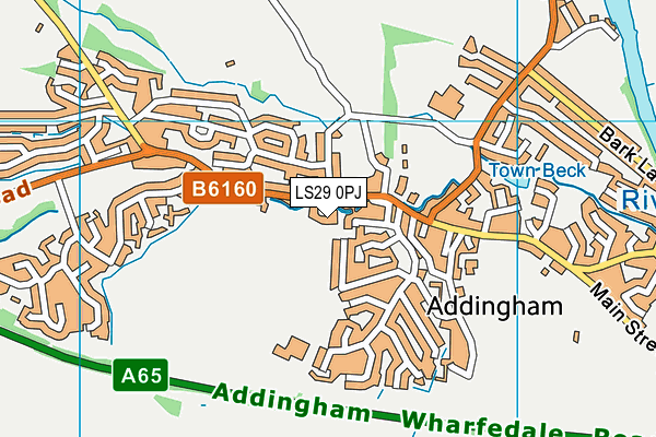 LS29 0PJ map - OS VectorMap District (Ordnance Survey)