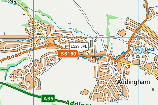 Map of MAIN ADDINGHAM LIMITED at district scale