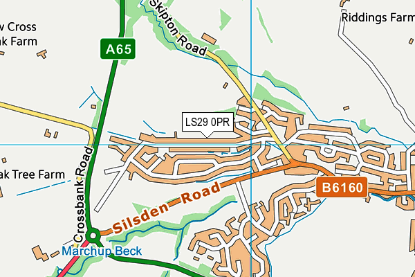 LS29 0PR map - OS VectorMap District (Ordnance Survey)