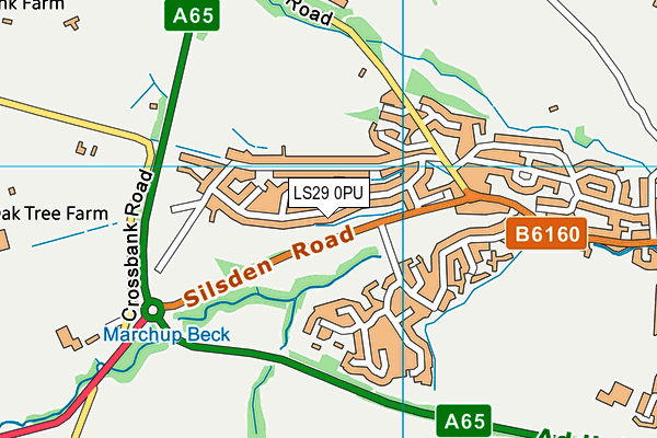 LS29 0PU map - OS VectorMap District (Ordnance Survey)