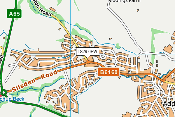 LS29 0PW map - OS VectorMap District (Ordnance Survey)