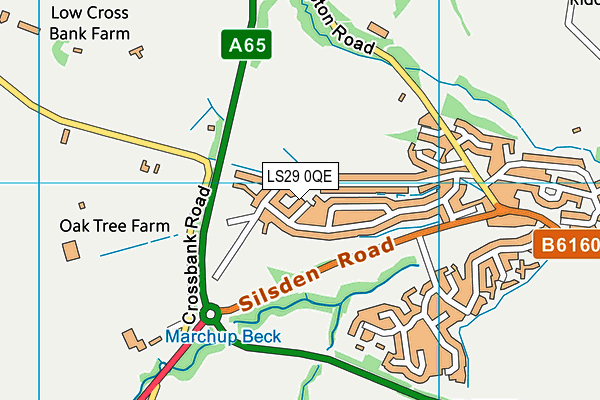 LS29 0QE map - OS VectorMap District (Ordnance Survey)