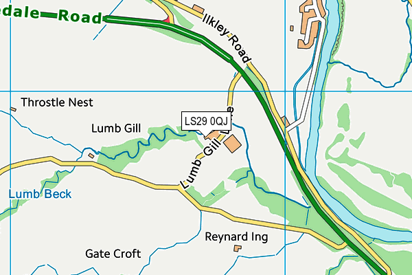 LS29 0QJ map - OS VectorMap District (Ordnance Survey)