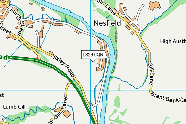 LS29 0QR map - OS VectorMap District (Ordnance Survey)