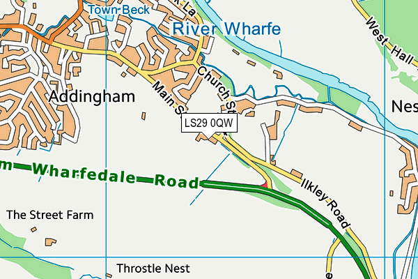 LS29 0QW map - OS VectorMap District (Ordnance Survey)