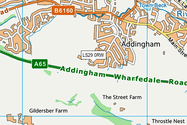 LS29 0RW map - OS VectorMap District (Ordnance Survey)