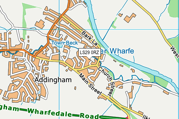 LS29 0RZ map - OS VectorMap District (Ordnance Survey)