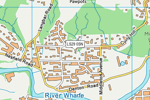 LS29 0SN map - OS VectorMap District (Ordnance Survey)