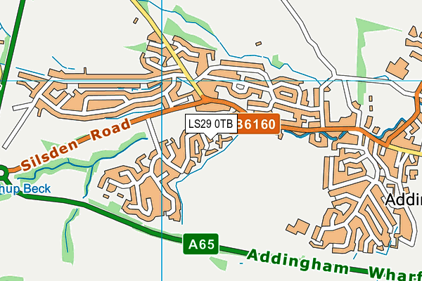 LS29 0TB map - OS VectorMap District (Ordnance Survey)