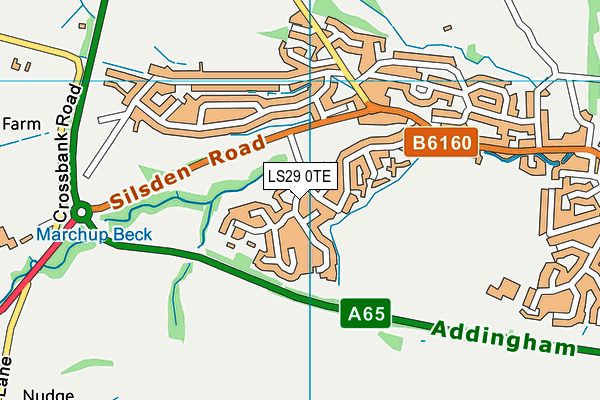 LS29 0TE map - OS VectorMap District (Ordnance Survey)