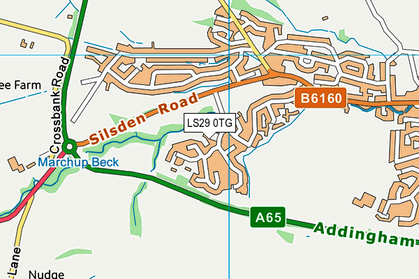 LS29 0TG map - OS VectorMap District (Ordnance Survey)