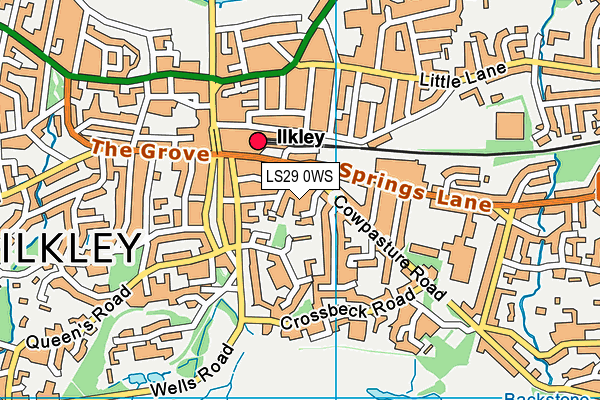 LS29 0WS map - OS VectorMap District (Ordnance Survey)