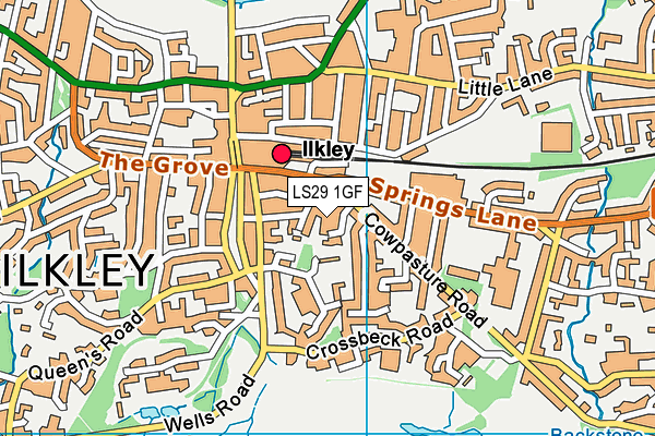 LS29 1GF map - OS VectorMap District (Ordnance Survey)