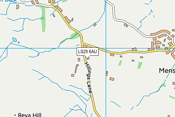 LS29 6AU map - OS VectorMap District (Ordnance Survey)