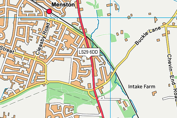 LS29 6DD map - OS VectorMap District (Ordnance Survey)